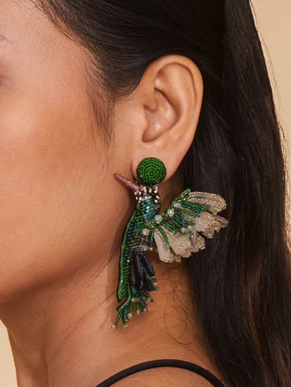 Deeps Gurnani Hummingbird Earrings - Picture 2 of 9
